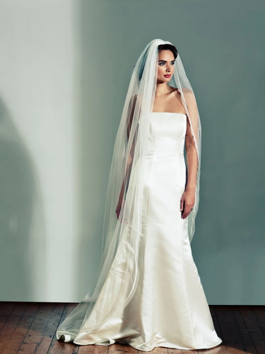 Joyce Jackson Joyce Jackson Kioni Single Tier Folded Tulle Edge Veil Online