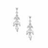 Lace & Favour Lila Dainty Cubic Zirconia Drop Earrings (Silver) Best