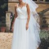 Joyce Jackson Joyce Jackson Phoenix Two Tier Tulle Veil With Raw Edge Hot