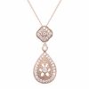 Ivory & Co Ivory And Co Moonstruck Rose Gold Crystal Pendant Necklace New