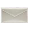 Rainbow Club Rainbow Club Hattie Dyeable Ivory Satin Envelope Clutch Bag Clearance