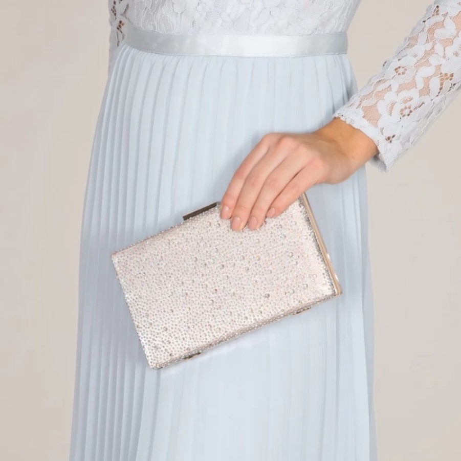 Perfect Bridal Perfect Bridal Sorrel Taupe Sparkly Diamante Box Clutch Online