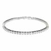 Lace & Favour Alanna Simple Cubic Zirconia Tennis Bracelet (Silver) Hot