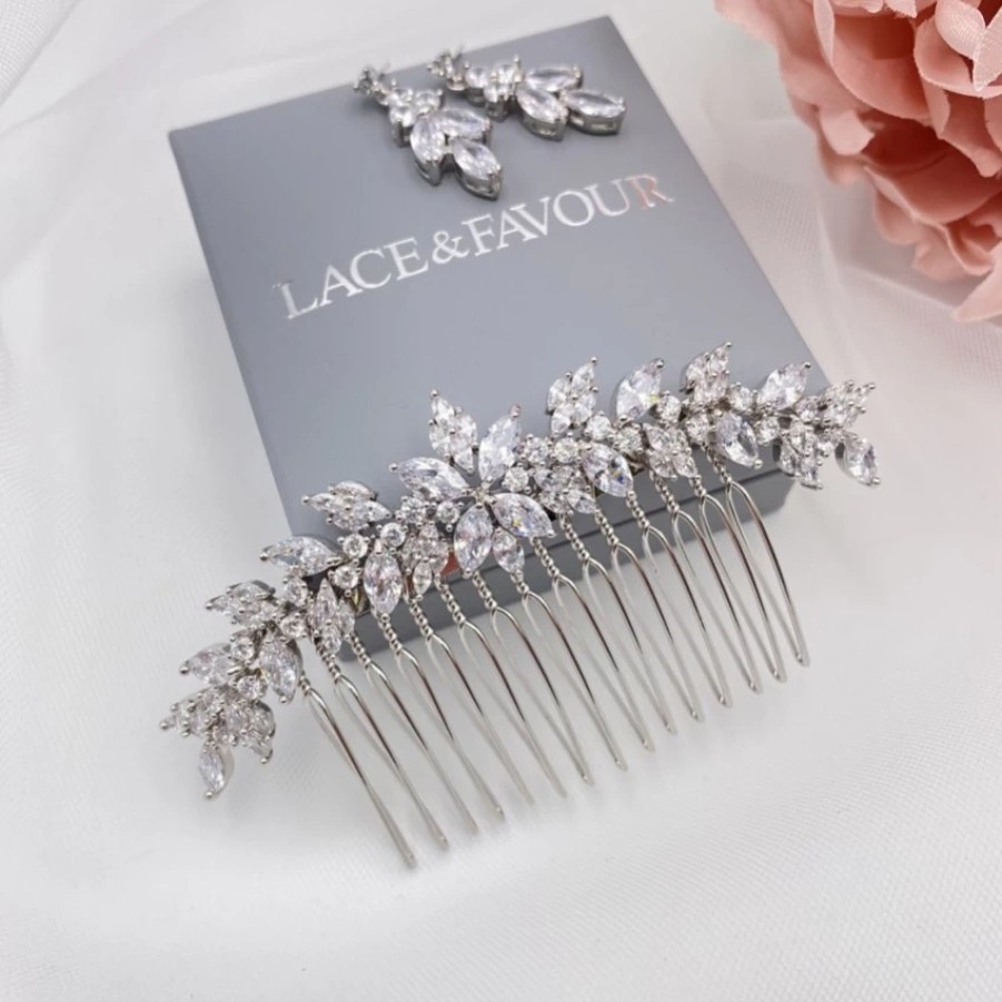 Lace & Favour Rapture Small Crystal Wedding Hair Comb Clearance