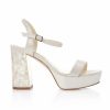 Freya Rose Freya Rose Gigi Ivory Suede Chunky Platform Sandals Hot