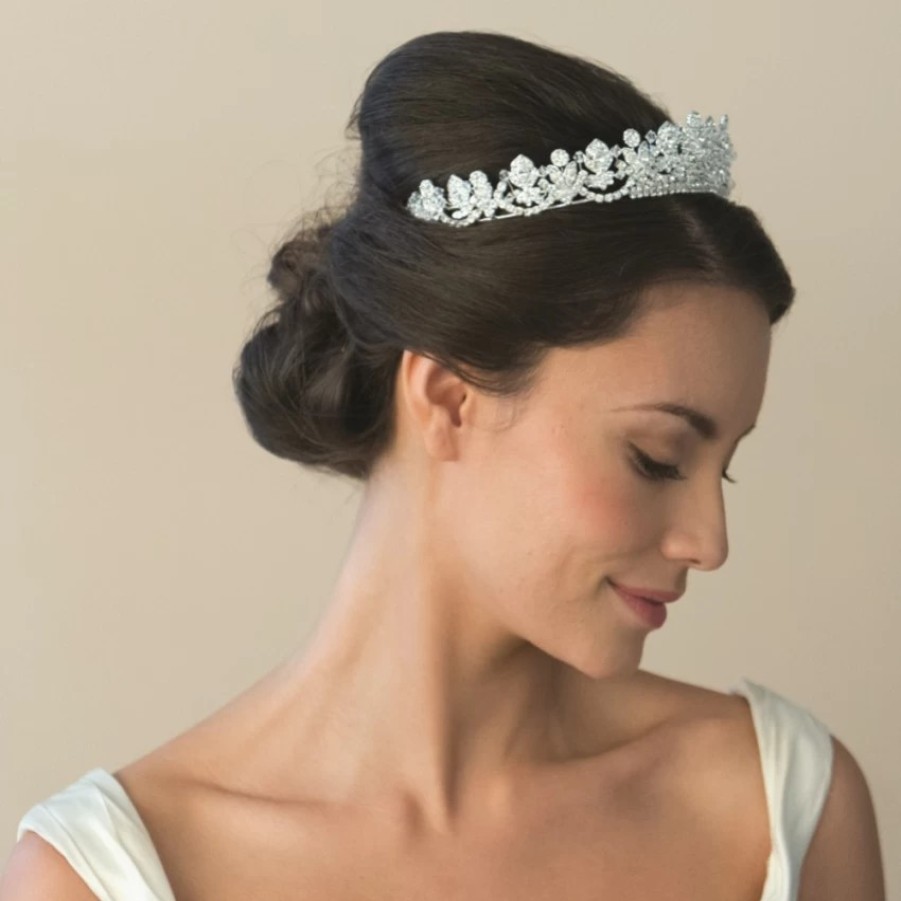 Ivory & Co Ivory And Co Alexandra Silver Crystal Embellished Bridal Tiara Hot