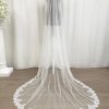 Joyce Jackson Joyce Jackson Parma Single Tier Sequin Corded Lace Edge Chapel Veil Best