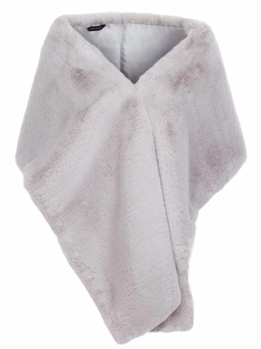 Helen Moore Helen Moore Mist Grey Long Faux Fur Stole Online