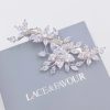 Lace & Favour Sierra Silver Floral Crystal Wedding Hair Clip Best