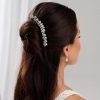 Lace & Favour Luna Silver Small Crystal Embellished Wedding Hair Comb Online