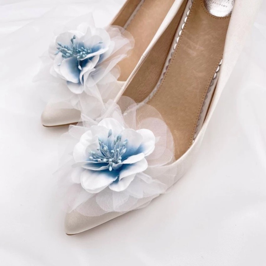 Perfect Bridal Perfect Bridal Apple Blue Flower Shoe Clips New