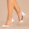 Perfect Bridal Perfect Bridal Detachable Pearl And Crystal Ankle Straps Clearance