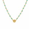 Olivia Burton Olivia Burton Minima Bee Green And Gold Plated Beaded Charm Necklace Online