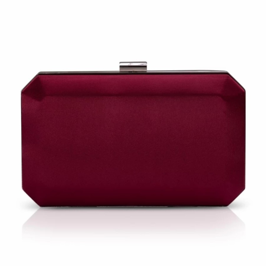 Perfect Bridal Perfect Bridal Ebony Berry Satin Box Clutch Bag Online