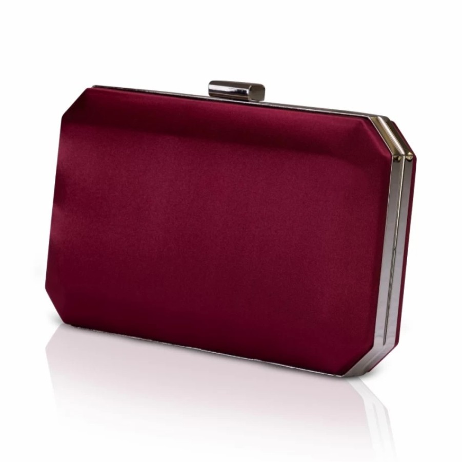 Perfect Bridal Perfect Bridal Ebony Berry Satin Box Clutch Bag Online