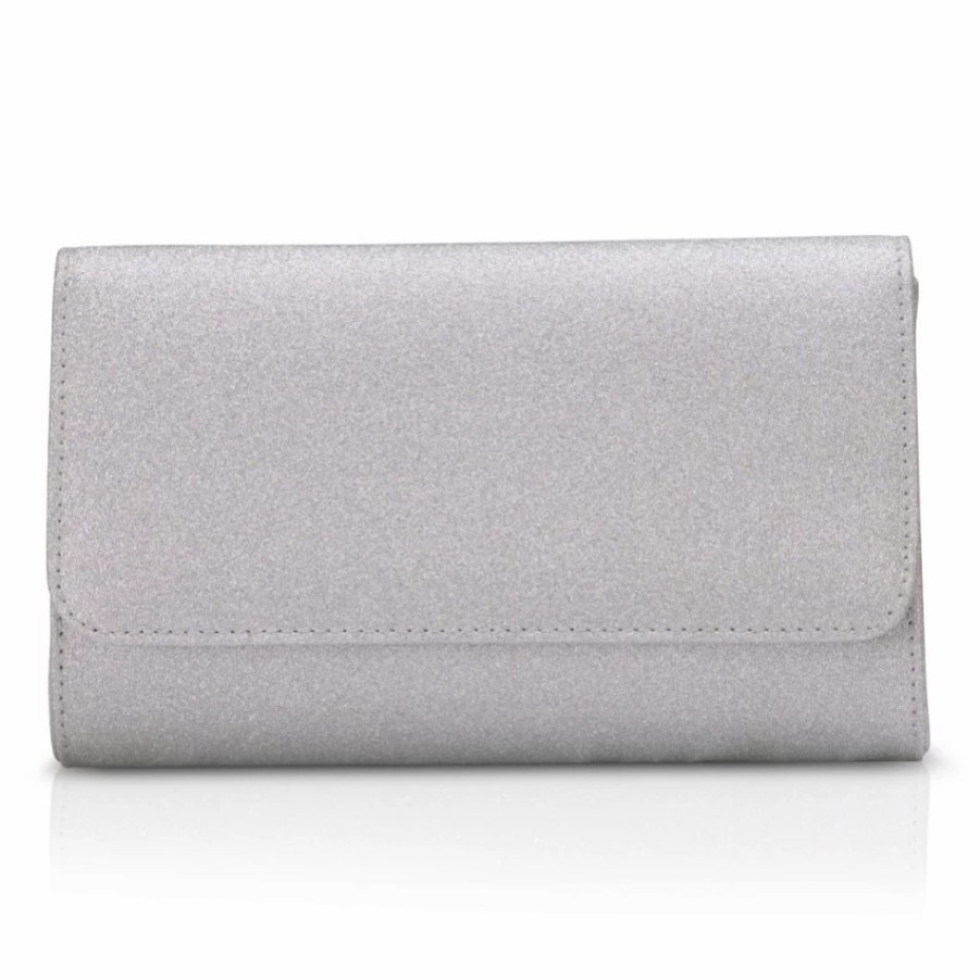 Perfect Bridal Perfect Bridal Evie Silver Shimmer Clutch Bag Wholesale