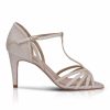 Perfect Bridal Perfect Bridal Bryony Gold Glitter Strappy T-Bar Sandals Clearance