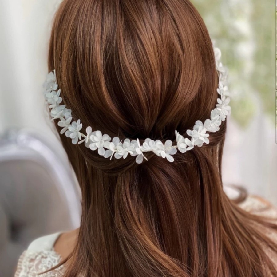 Beads & Beyond Hailey Long Ivory Flower Wedding Hair Vine Best