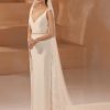 Bianco Evento Bianco Ivory Single Tier Chapel Veil With Beaded Lace Edge S471 New