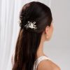 Lace & Favour Snowdrop Porcelain Flowers And Freshwater Pearl Hair Pin (Gold) Online