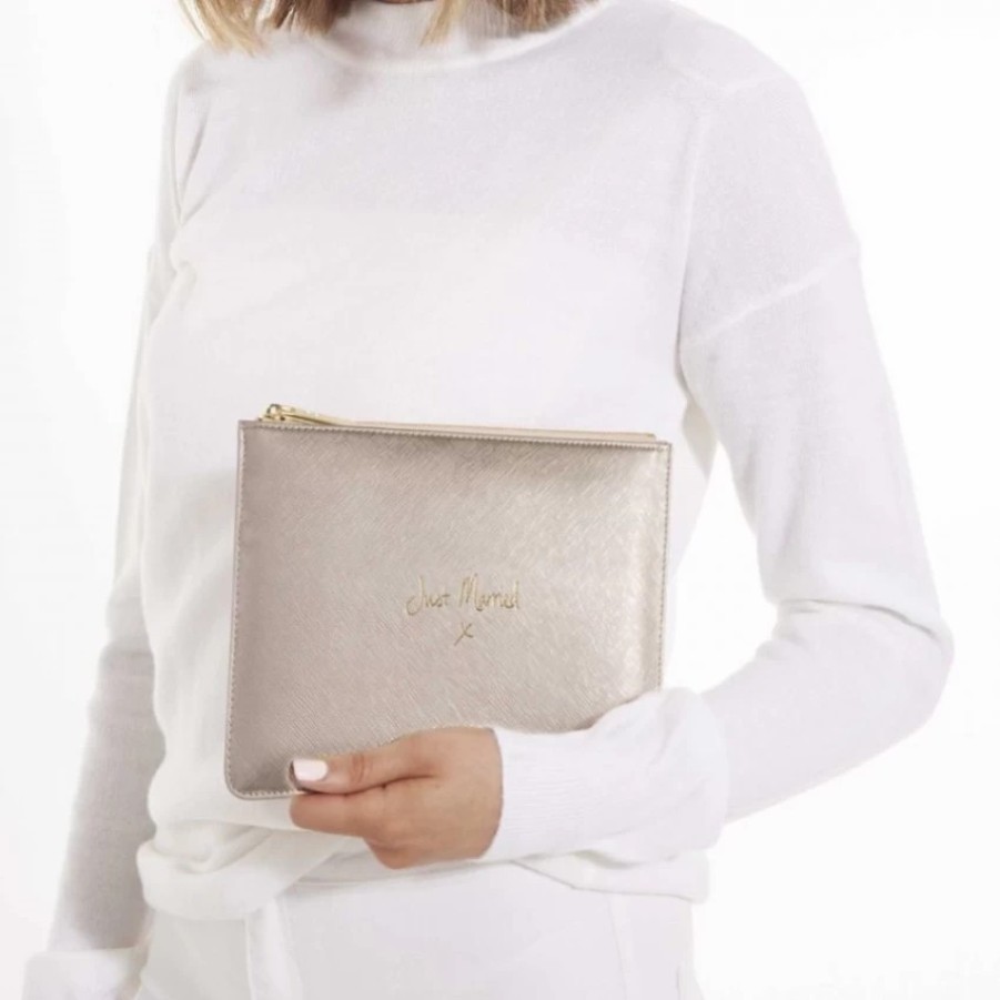 Katie Loxton Katie Loxton Just Married Metallic Gold Perfect Pouch Online