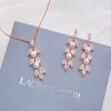 Lace & Favour Amalia Rose Gold Cubic Zirconia And Pearl Bridal Jewellery Set Wholesale