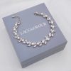 Lace & Favour Amalia Silver Cubic Zirconia And Pearl Wedding Bracelet Best