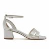 Rainbow Club Rainbow Club Zara Dyeable Ivory Satin Cut Out Block Heel Sandals Clearance