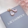 Lace & Favour Ellie Rose Gold Teardrop Crystal Earrings Hot