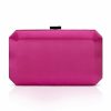 Perfect Bridal Perfect Bridal Ebony Fuchsia Satin Box Clutch Bag Clearance