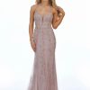 Angel Forever Angel Forever Beaded Lace Backless Fishtail Prom Dress (Rose Gold) Best