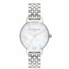 Olivia Burton Olivia Burton Mother Of Pearl 30Mm Silver Bracelet Watch Clearance