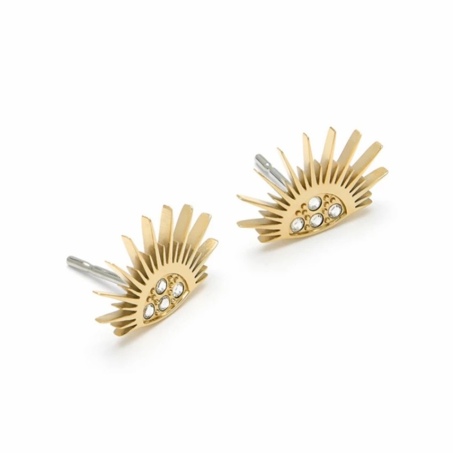 Olivia Burton Olivia Burton Celestial Sun Gold Plated Stud Earrings Hot