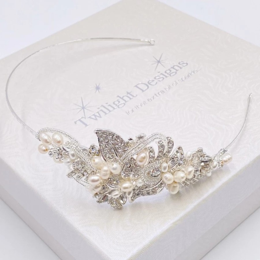 Twilight Designs Edith Vintage Pearl And Diamante Bridal Side Headband Online