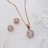 Ivory & Co Ivory And Co Balmoral Rose Gold Wedding Jewellery Set Online