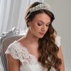 Arianna Arianna Floral Pearl And Crystal Statement Tiara Ar749 Wholesale