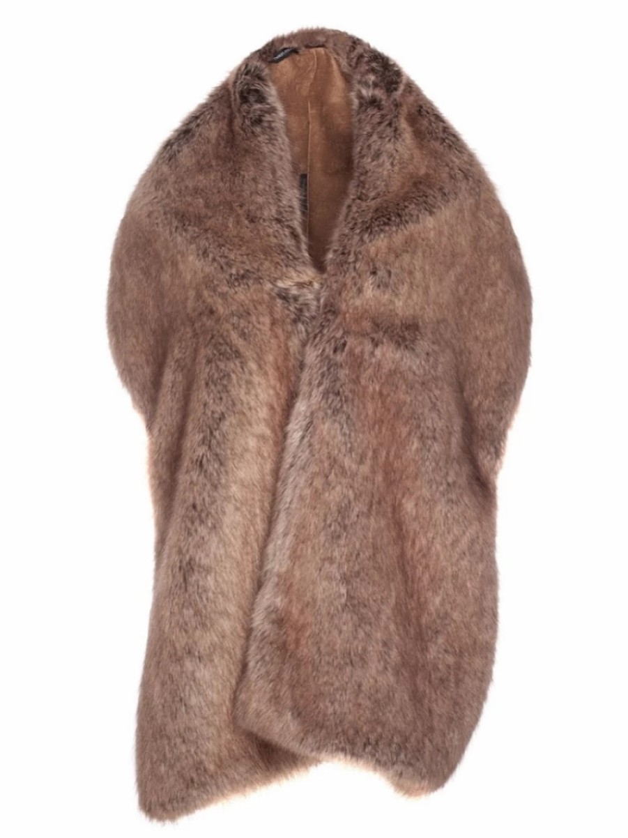 Helen Moore Helen Moore Truffle Long Faux Fur Stole Clearance