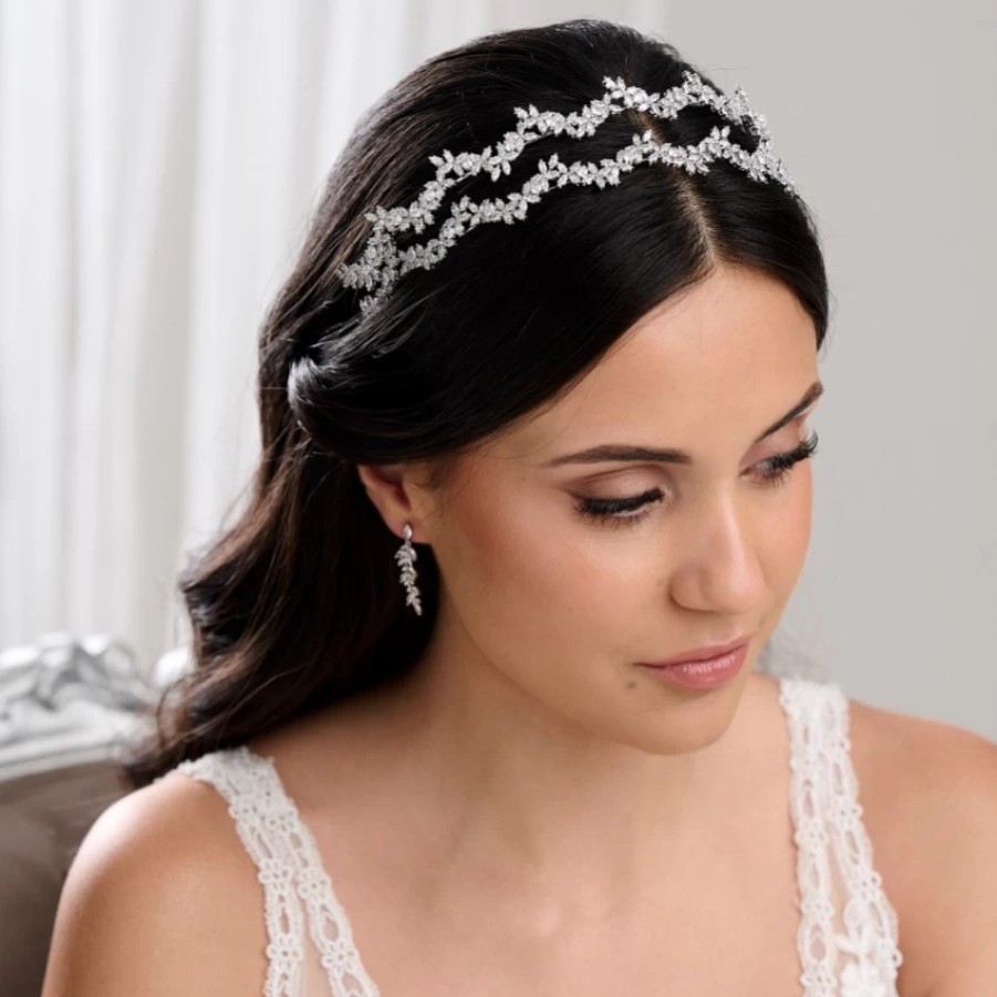 Lace & Favour Cortez Duo Cubic Zirconia Double Headband Clearance