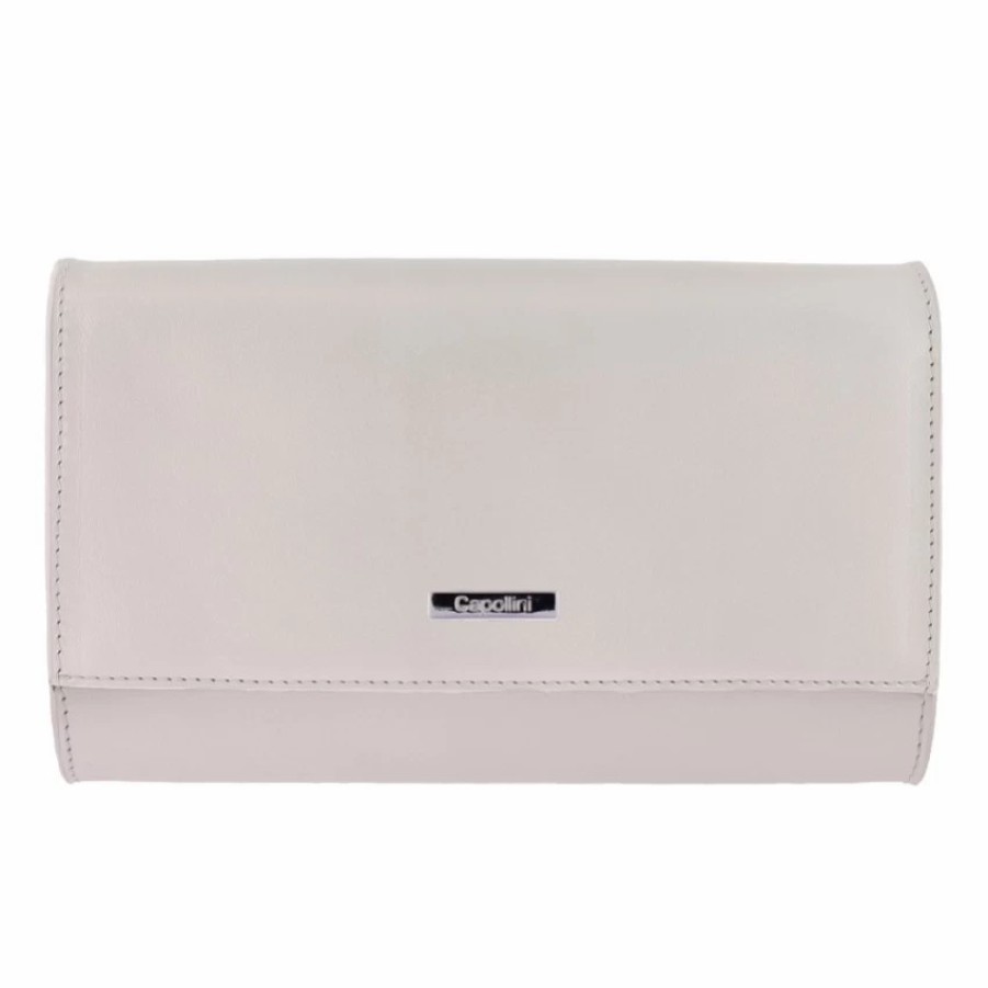 Capollini Capollini Champagne Leather Clutch Bag Online