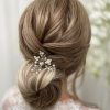 Lace & Favour October Silver Leaves And Pearl Wedding Hair Pin Online