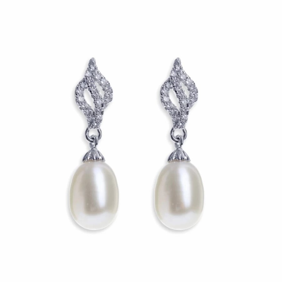 Ivory & Co Ivory And Co Lisbon Pearl Drop Wedding Earrings Online